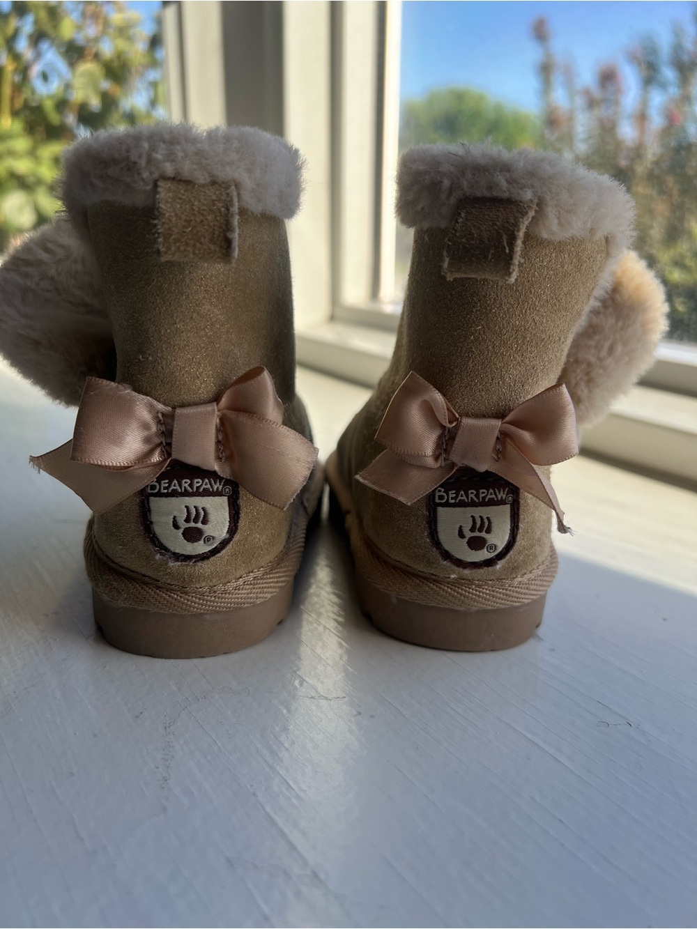 Bearpaw Infant Suede Bow Winter Boots, 5